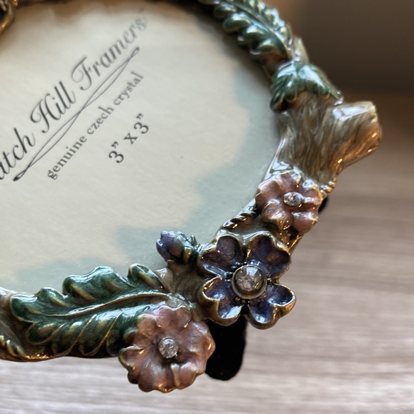 Watch Hill New table frame reptile and flowers Czech crystal - Picture 7 of 16